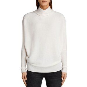 AllSaints Ridley Jumper Wool & Cashmere Sweater Chalk white cream Size Large